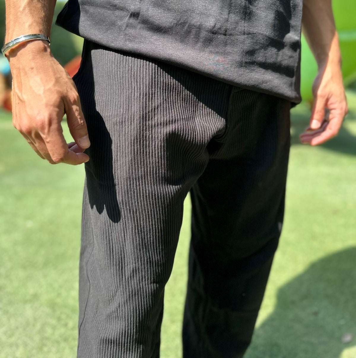 Striped Pants - Black