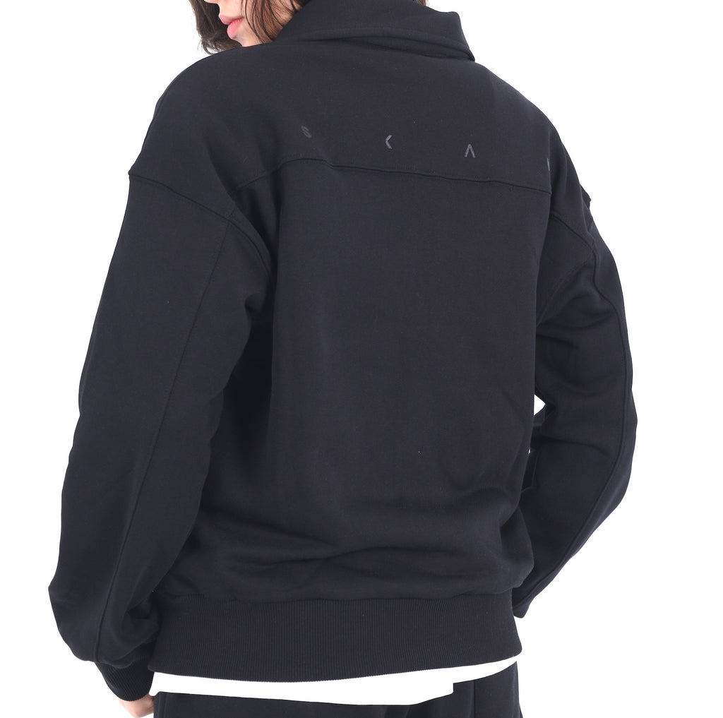 Polo Sweatshirt - Black