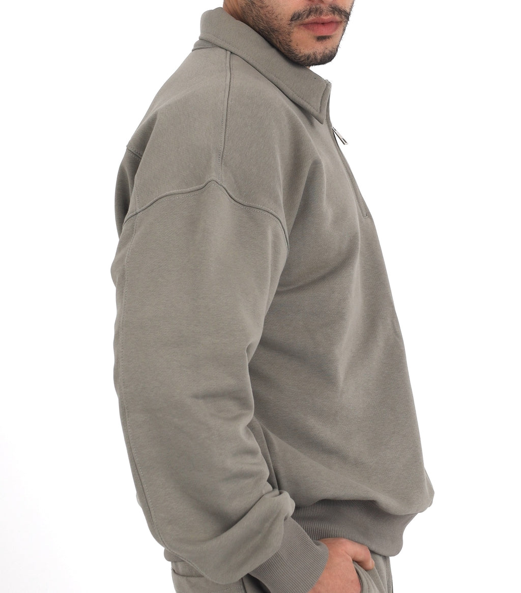 Polo Sweatshirt - Olive