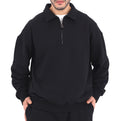 Polo Sweatshirt - Black