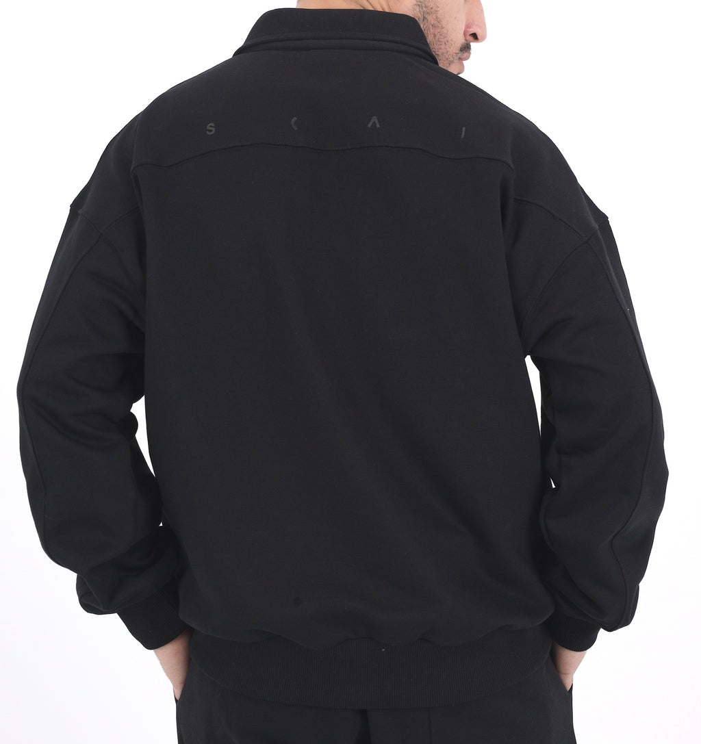 Polo Sweatshirt - Black