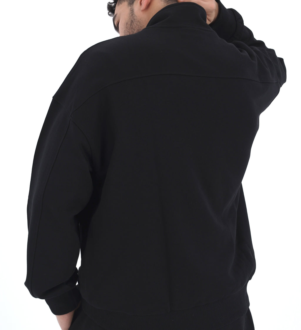 Quarter Zip Sweatshirt - Black